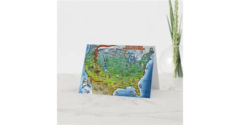 USA Christmas Map Holiday Card | Zazzle