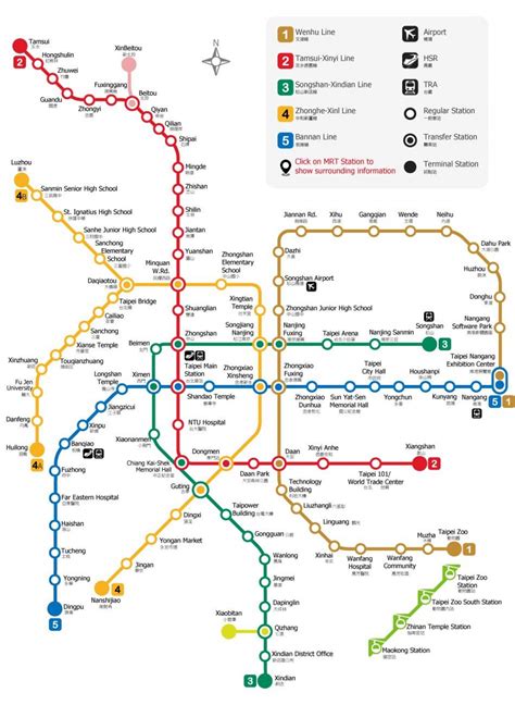 Taipei station de métro la carte de Taipei station de métro la carte (Taiwan)