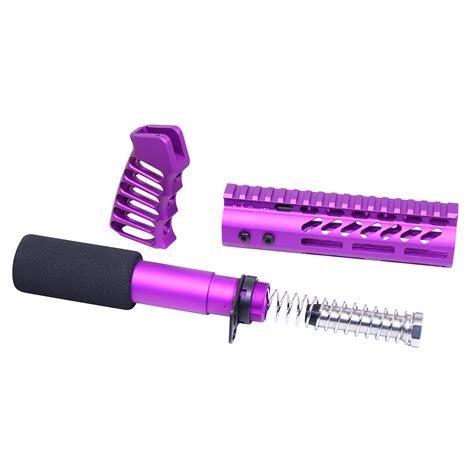 AR-15 Pistol Furniture Set (Anodized Purple) » Guntec USA