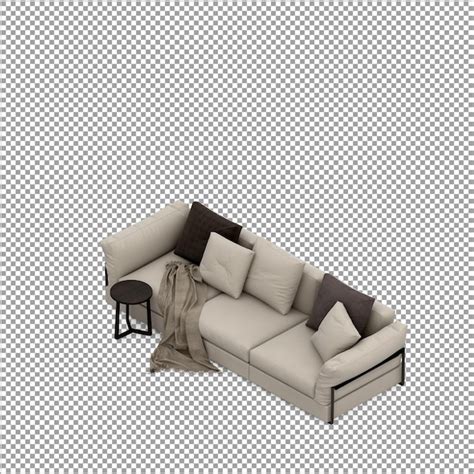 Premium PSD | Sofa in 3d rendering isolated