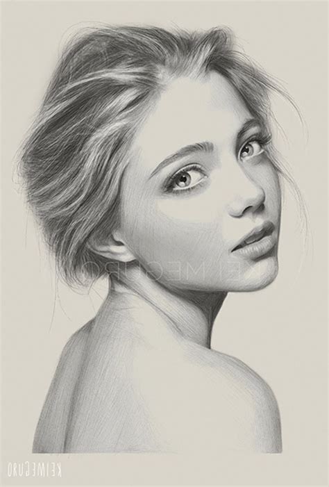 Realistic Woman Drawing at GetDrawings | Free download