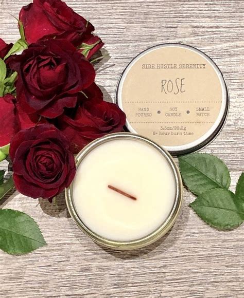 Rose Scented Soy Candle | 3.5oz | Rose scented products, Rose scented candle, Scented soy candles