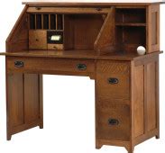 Reporters Cherry Roll Top Desk - Countryside Amish Furniture