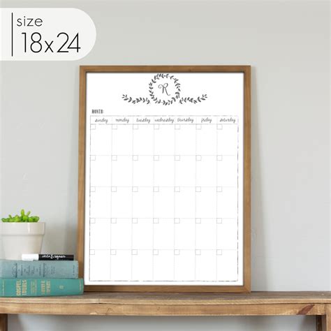 Whiteboard Calendar With Magnetic Option Dry Erase - Etsy