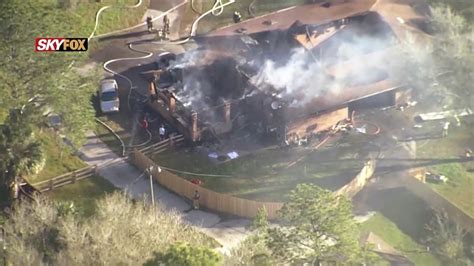 Lake County firefighters battle blaze at large home in Sorrento | FOX 35 Orlando