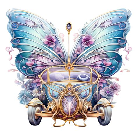 Premium AI Image | beautiful car with wings magical fairytale clipart ...