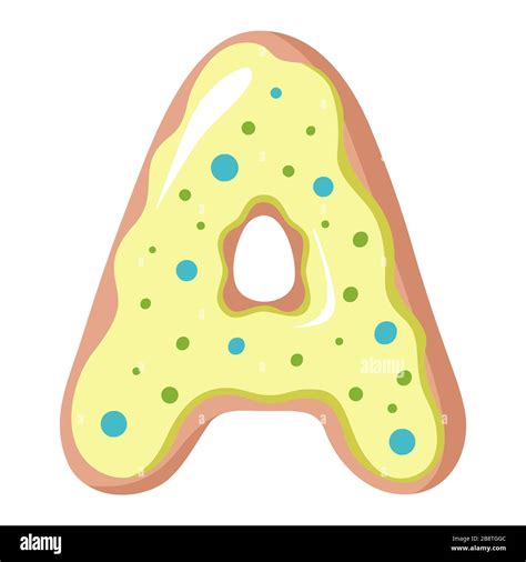 Letter of the donut alphabet on the white background Stock Vector Image ...