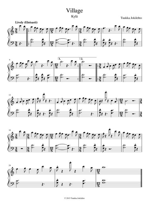 Village (Kylä) Sheet music for Piano (Solo) | Musescore.com