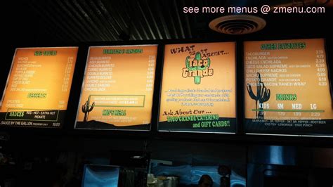 Menu at Taco Grande restaurant, Hays