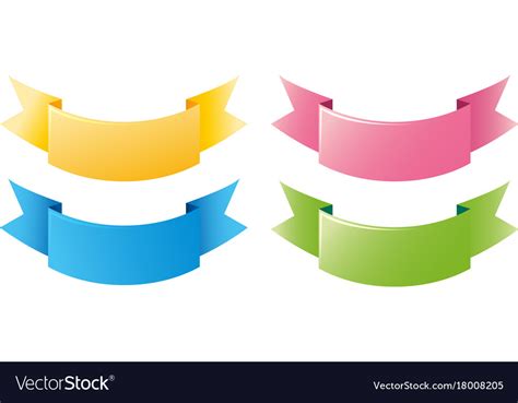 Label template in four colors Royalty Free Vector Image