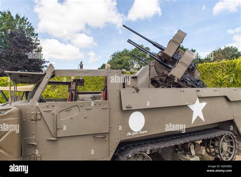 American M16 Multiple Gun Carriage Half Track Anti Aircraft guns Stock Photo - Alamy