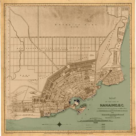 Nanaimo Map, 1891 | Nanaimo, Map, Vintage world maps