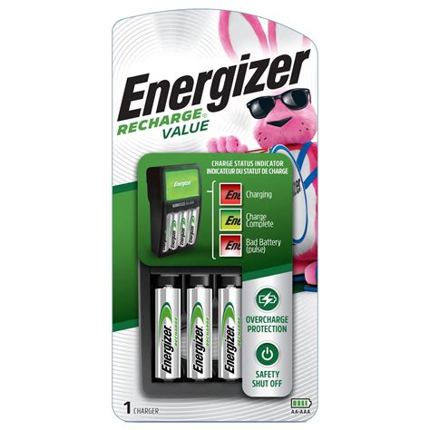 Buy EnergizerRechargeable AA and AAA Battery Charger (Recharge Value) with 4 AA NiMH ...