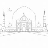 Mosque Coloring Stock Illustrations – 3639  sketch template