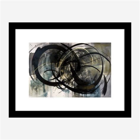 Black Circles Abstract Art Print