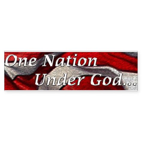 One Nation Under God Sticker (Bumper) by rightwingwomen