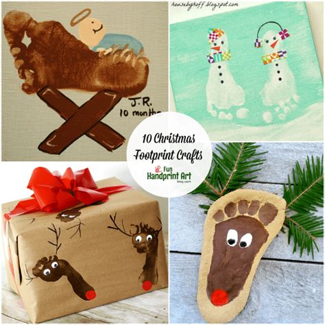 10 Creative Footprint Christmas Crafts - Fun Handprint Art