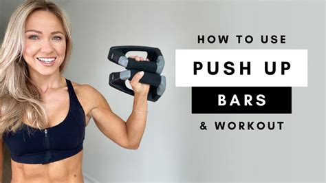 15 Min PUSH UP BARS WORKOUT & How To Guide - at Home - Caroline Girvan