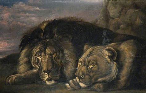 Sleeping Lion and Lioness | Art UK