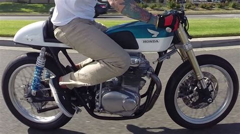 1968 Honda CB350 Custom Cafe Racer GoPro Hero 3+ - YouTube