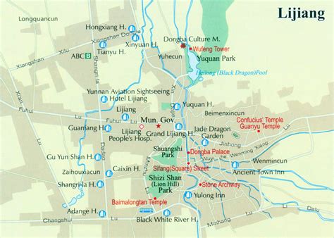 Lijiang Map, Map of Lijiang, China, Lijiang Travel Map