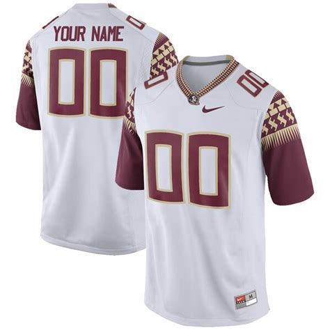 Mens Florida State Seminoles Nike White Custom Replica Football Jersey ...