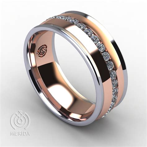 mens rose gold diamond wedding rings - Tyra Stitt