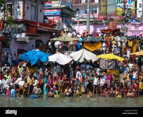 kumbh mela holy festival in haridwar india Stock Photo - Alamy