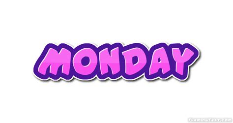 Monday Logo | Free Name Design Tool from Flaming Text