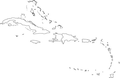 Caribbean Outline Map