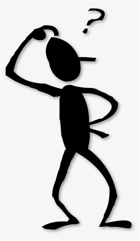 Silhouette Of A Man Thinking - Stick Man Thinking Cartoon Transparent PNG - 1335x1600 - Free ...