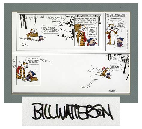 Sell Your Bill Watterson Signed Lithograph at Nate D. Sanders Now