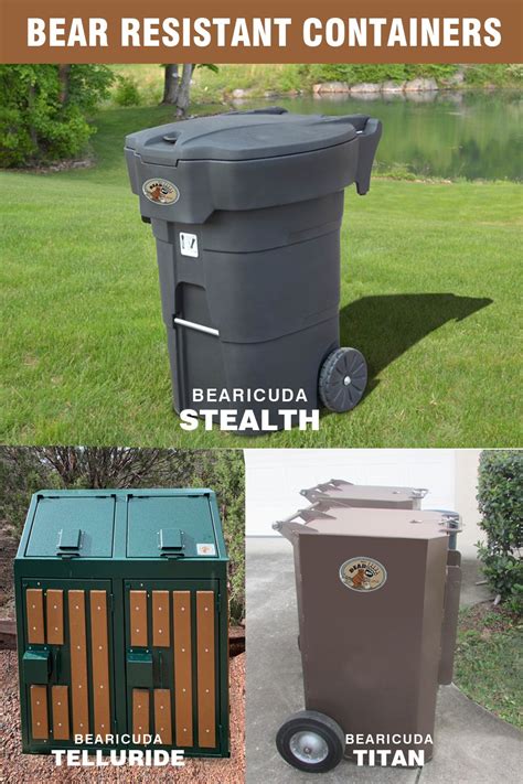 Bear Resistant Trash Cans and Containers | Garbage shed, Trash storage, Garbage storage