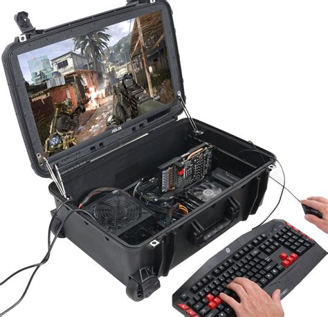 Case Club PC Portable DIY Gaming Station with Built-in Gaming Monitor