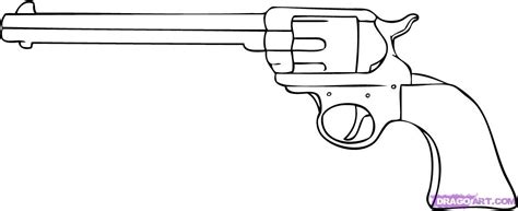 Step-by-step tutorial on how to draw a "cartoon" pistol, on dragoart ...