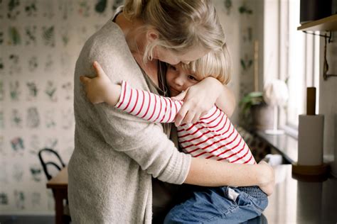 A hug from mum and dad really is the best way of reassuring a child