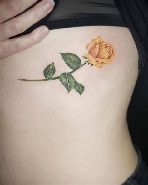 60+ Yellow Rose Tattoos And Their Meanings