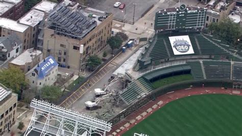 Demolition begins on Wrigley Field bleachers | WGN-TV