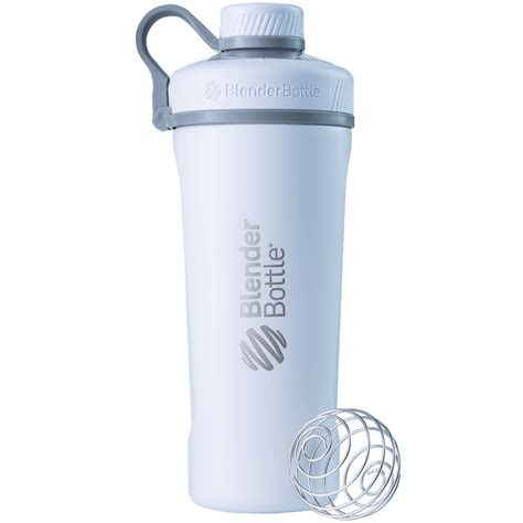 BlenderBottle 26oz Radian Insulated Stainless Steel Water Bottle White ...