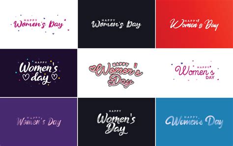 Set of cards with International Women's Day logo and a bright. colorful design 18707248 Vector ...