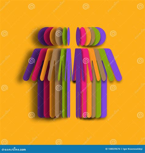 Colorful Paper Art of People. 3d Illustration Paper People Editorial Photo - Illustration of ...