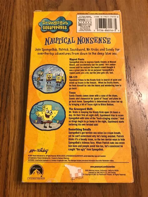 Spongebob Squarepants - Nautical Nonsense Ships N 24h - VHS Tapes