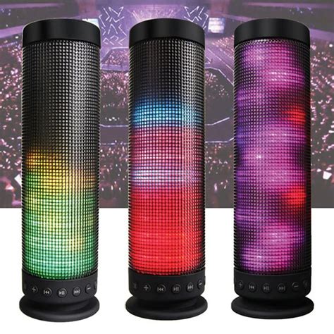 Portable Colorful LED lights Bluetooth Speaker with 360 Degree Surround Stereo Sound For Phone ...