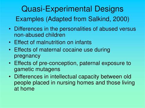 PPT - Quasi-Experimental and Single Subject (small N) Designs PowerPoint Presentation - ID:2500