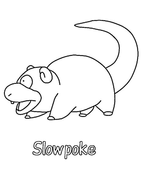 Pokemon Slowpoke coloring pages - Free Printable