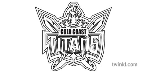 gold coast titans rugby league national team logo sports australia ks1 black
