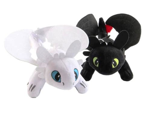 How To Train Your Dragon Toothless And Light Fury 10.5" Long Plush Toy ...