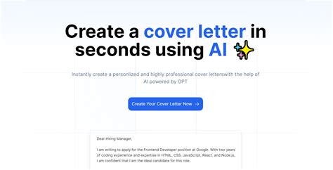 AI Cover Letter Generator | Features, Reviews, and Alternatives