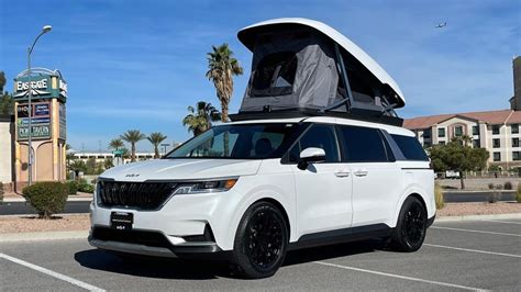 Kia Carnival rooftop pop-up tent turns minivan into modern camper ...