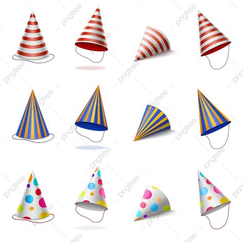 Birthday Party Hat Vector Design Images, Party Hats Hat Birthday Vector ...